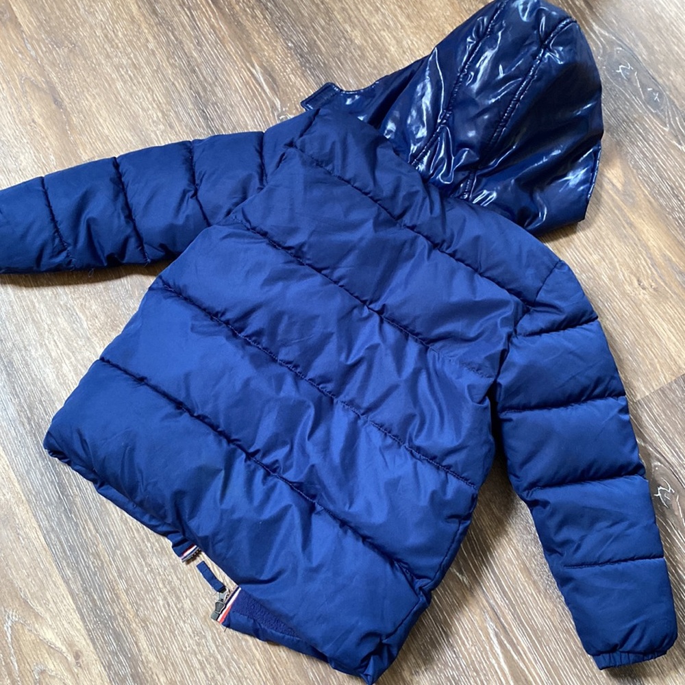 Boys blue Puffer Jacket w Hood small - Picture 9 of 9